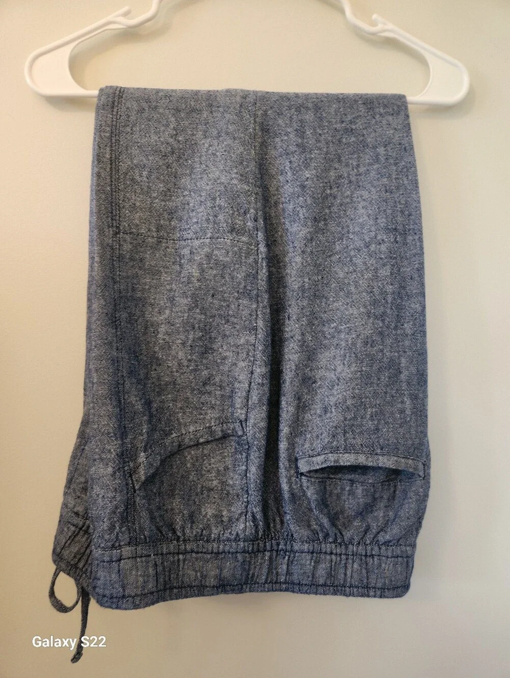 Old Navy Blue Linen Blend Casual Pants
